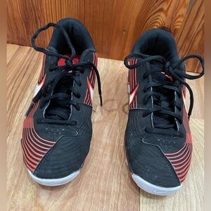 NIKE HyperDiamond 3 SOFTBALL CLEATS FastFlex BLACK Red AO7938-004 Youth Size 4